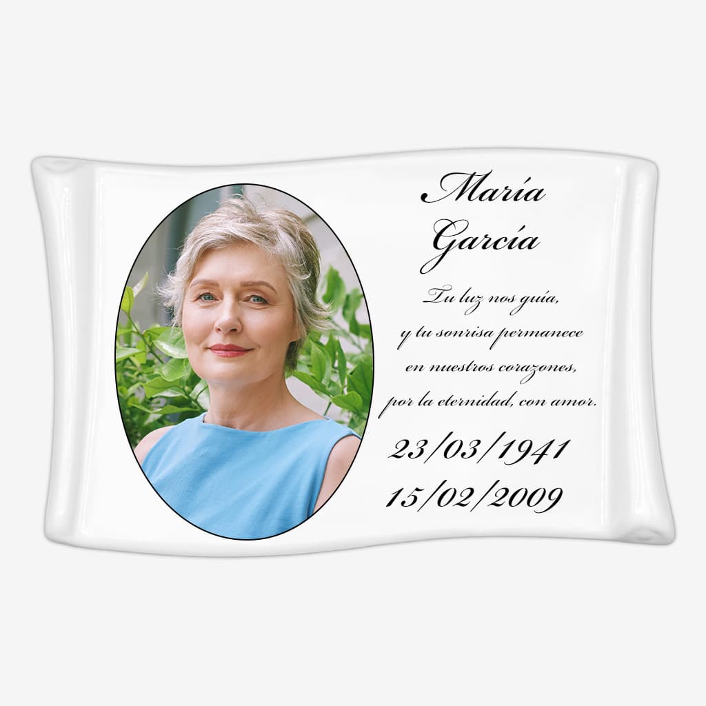 Fotos para lápidas en cerámica personalizadas - Pergamino